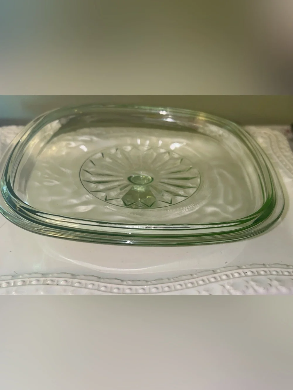 Pyrex square glass casserole lid A9C